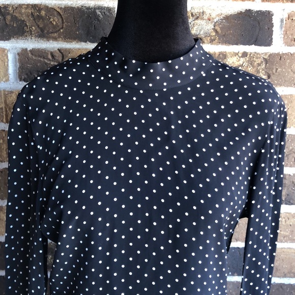 ZARA Black Midi Polka Dot Dress - Picture 3 of 8